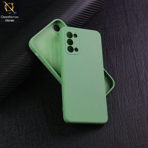 Oppo Find X3 Lite Cover - Light Green - ONation Silica Gel Series - HQ Liquid Silicone Elegant Colors Camera Protection Soft Case