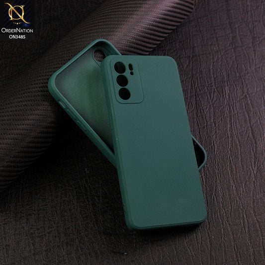 Oppo Reno 6 5G Cover - Dark Green - ONation Silica Gel Series - HQ Liquid Silicone Elegant Colors Camera Protection Soft Case