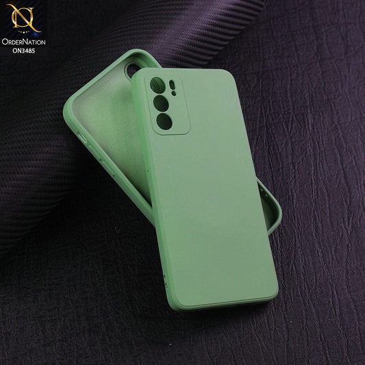 Oppo Reno 6 5G Cover - Light Green - ONation Silica Gel Series - HQ Liquid Silicone Elegant Colors Camera Protection Soft Case