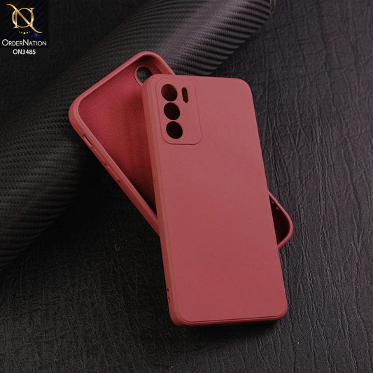 Oppo Reno 6 Cover - Red - ONation Silica Gel Series - HQ Liquid Silicone Elegant Colors Camera Protection Soft Case