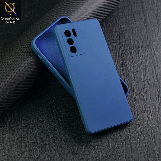 Oppo Reno 6 Pro 5G Cover - Blue - ONation Silica Gel Series - HQ Liquid Silicone Elegant Colors Camera Protection Soft Case