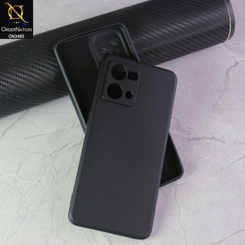 Oppo Reno 7 4G Cover - Black - ONation Bold Series - HQ Liquid Silicone Elegant Colors Camera Protection Soft Case ( Fast Delivery )