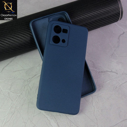 Oppo F21 Pro 4G Cover - Blue - ONation Silica Gel Series - HQ Liquid Silicone Elegant Colors Camera Protection Soft Case