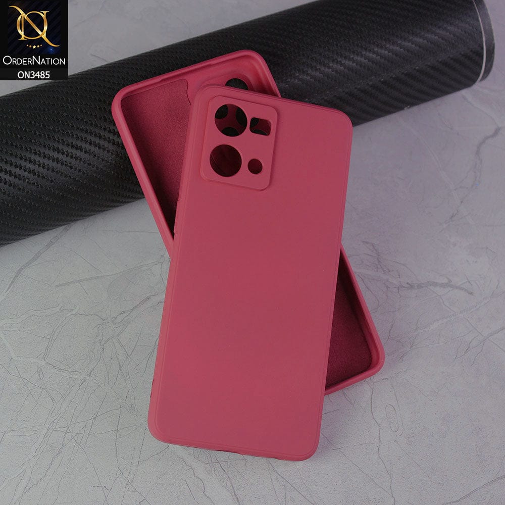 Oppo Reno 7 4G Cover - Red - ONation Silica Gel Series - HQ Liquid Silicone Elegant Colors Camera Protection Soft Case