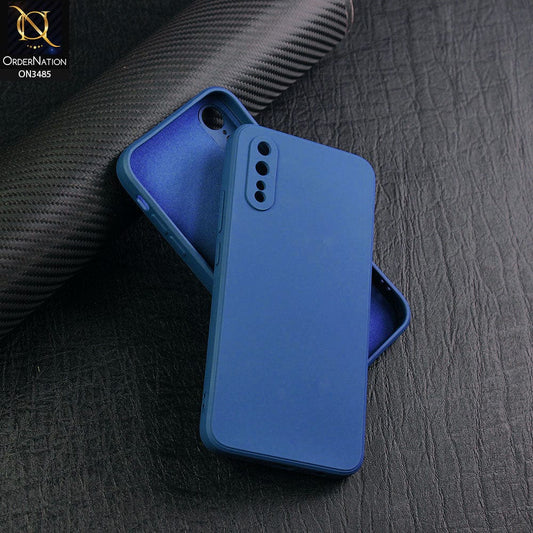 Vivo S1 Cover - Blue - ONation Silica Gel Series - HQ Liquid Silicone Elegant Colors Camera Protection Soft Case