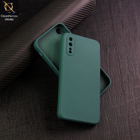 Vivo S1 Cover - Dark Green - ONation Bold Series - HQ Liquid Silicone Elegant Colors Camera Protection Soft Case ( Fast Delivery )