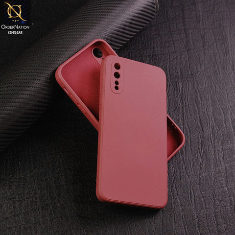 Vivo S1 Cover - Red - ONation Silica Gel Series - HQ Liquid Silicone Elegant Colors Camera Protection Soft Case U6