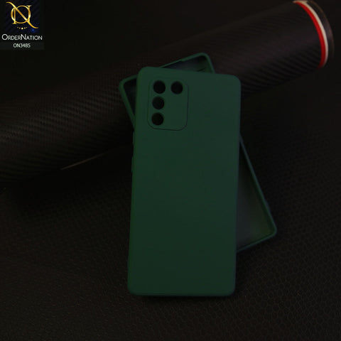 Samsung Galaxy A91 - Dark Green - ONation Silica Gel Series - HQ Liquid Silicone Elegant Colors Camera Protection Soft Case