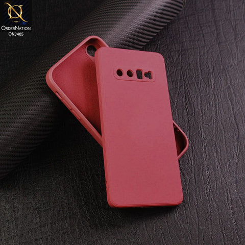 Samsung Galaxy S10 Plus Cover - Red - ONation Bold Series - HQ Liquid Silicone Elegant Colors Camera Protection Soft Case ( Fast Delivery )