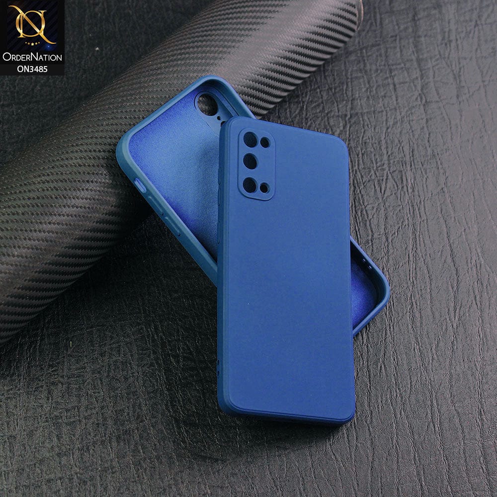 Samsung Galaxy S20 Cover - Blue - ONation Silica Gel Series - HQ Liquid Silicone Elegant Colors Camera Protection Soft Case