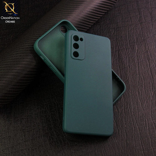 Samsung Galaxy S20 FE Cover - Dark Green - ONation Silica Gel Series - HQ Liquid Silicone Elegant Colors Camera Protection Soft Case