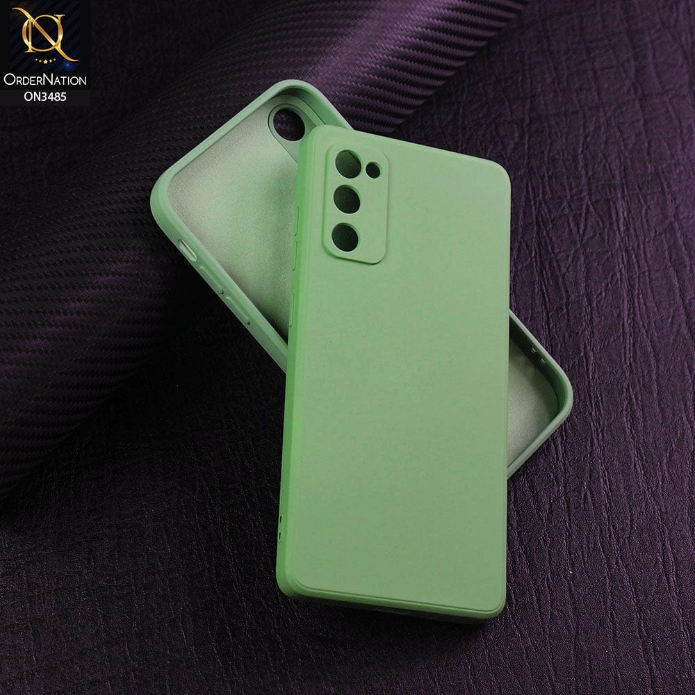 Samsung Galaxy S20 FE Cover - Light Green - ONation Silica Gel Series - HQ Liquid Silicone Elegant Colors Camera Protection Soft Case