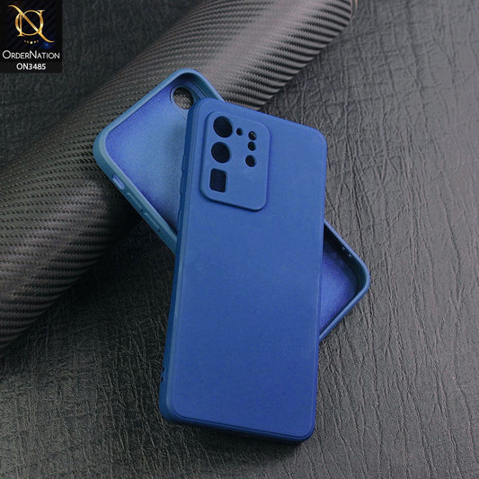 Samsung Galaxy S20 Ultra Cover - Blue - ONation Silica Gel Series - HQ Liquid Silicone Elegant Colors Camera Protection Soft Case
