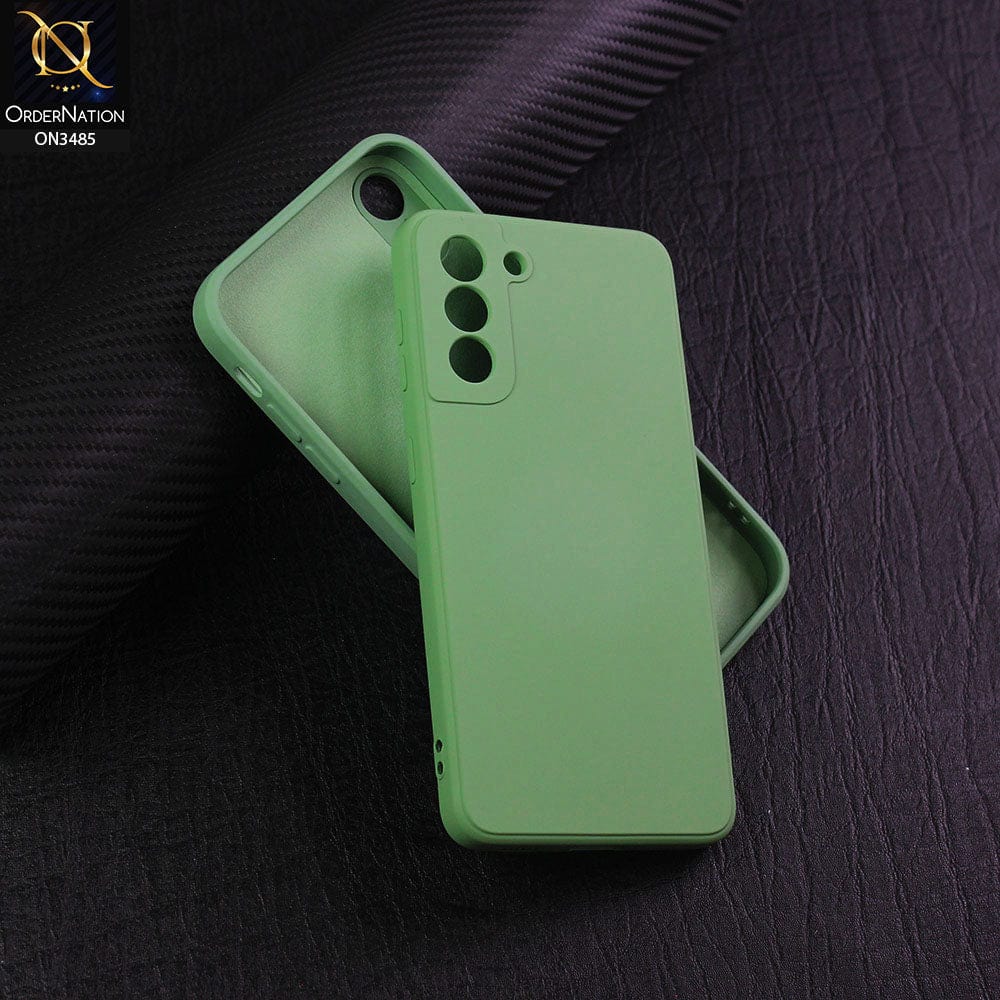 Samsung Galaxy S21 5G Cover - Light Green - ONation Silica Gel Series - HQ Liquid Silicone Elegant Colors Camera Protection Soft Case U7