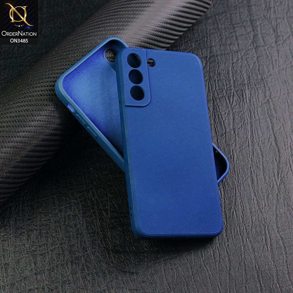 Samsung Galaxy S22 5G Cover - Blue - ONation Silica Gel Series - HQ Liquid Silicone Elegant Colors Camera Protection Soft Case