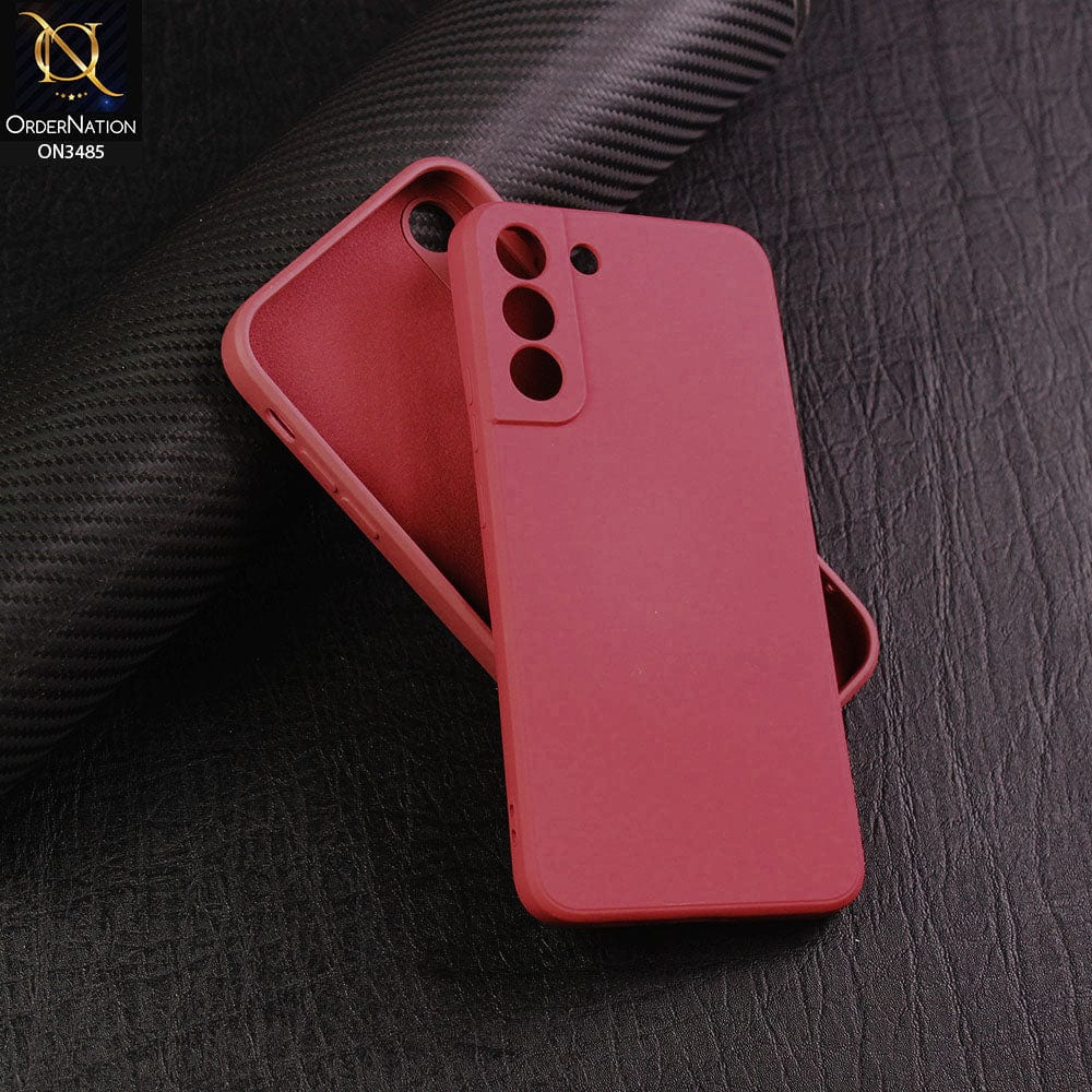 Samsung Galaxy S22 5G Cover - Red - ONation Silica Gel Series - HQ Liquid Silicone Elegant Colors Camera Protection Soft Case