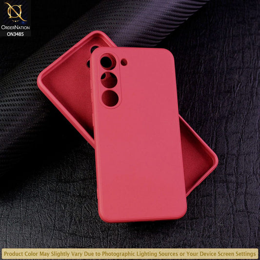 Samsung Galaxy S23 5G Cover - Red - ONation Silica Gel Series - HQ Liquid Silicone Elegant Colors Camera Protection Soft Case