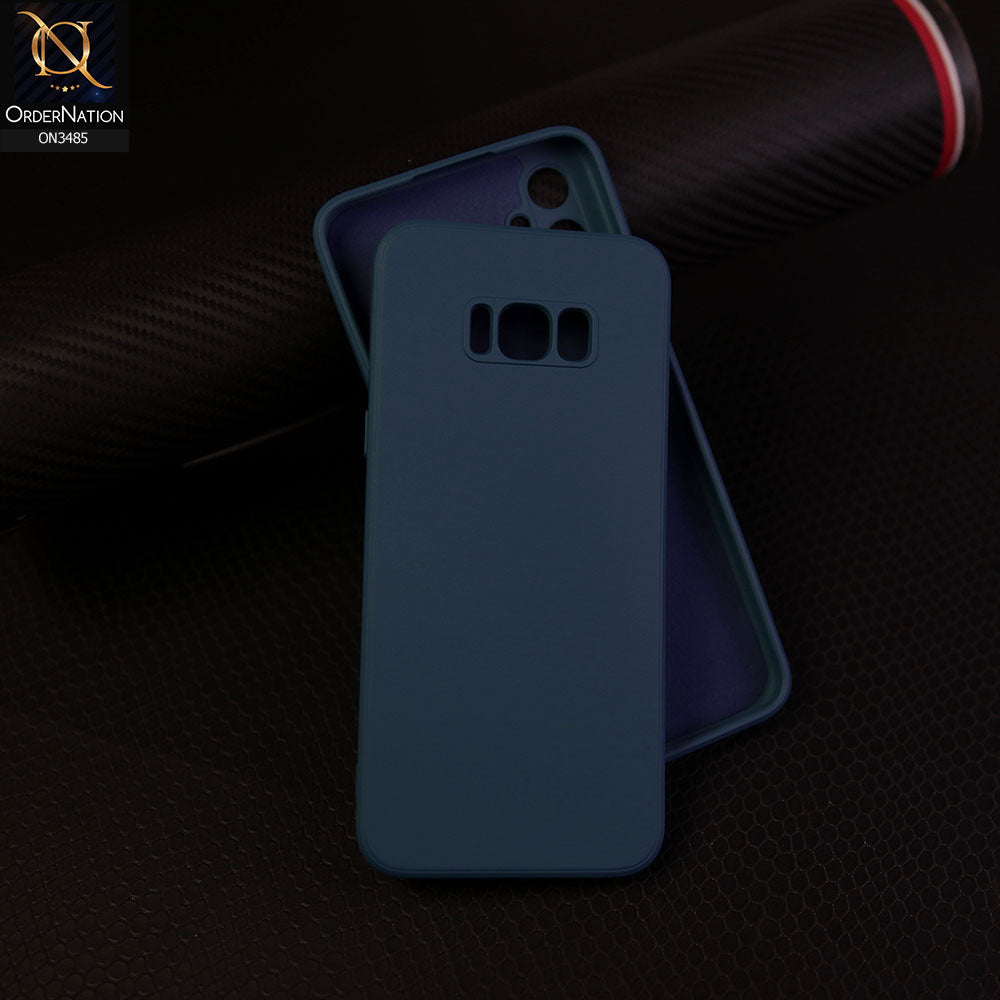 Samsung Galaxy S8 - Blue- ONation Silica Gel Series - HQ Liquid Silicone Elegant Colors Camera Protection Soft Case
