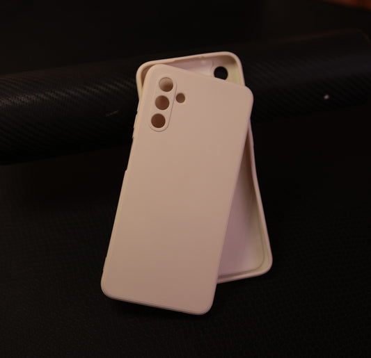 Samsung Galaxy A04s - Off White - ONation Silica Gel Series - HQ Liquid Silicone Elegant Colors Camera Protection Soft Case