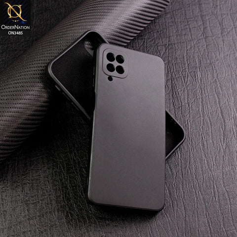 Samsung Galaxy A12 Nacho Cover - Black - ONation Bold Series - HQ Liquid Silicone Elegant Colors Camera Protection Soft Case ( Fast Delivery )