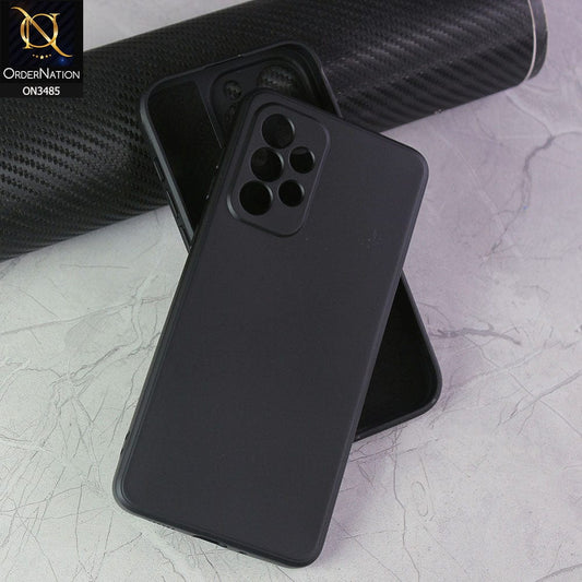 Samsung Galaxy A23 5G Cover - Black - ONation Silica Gel Series - HQ Liquid Silicone Elegant Colors Camera Protection Soft Case