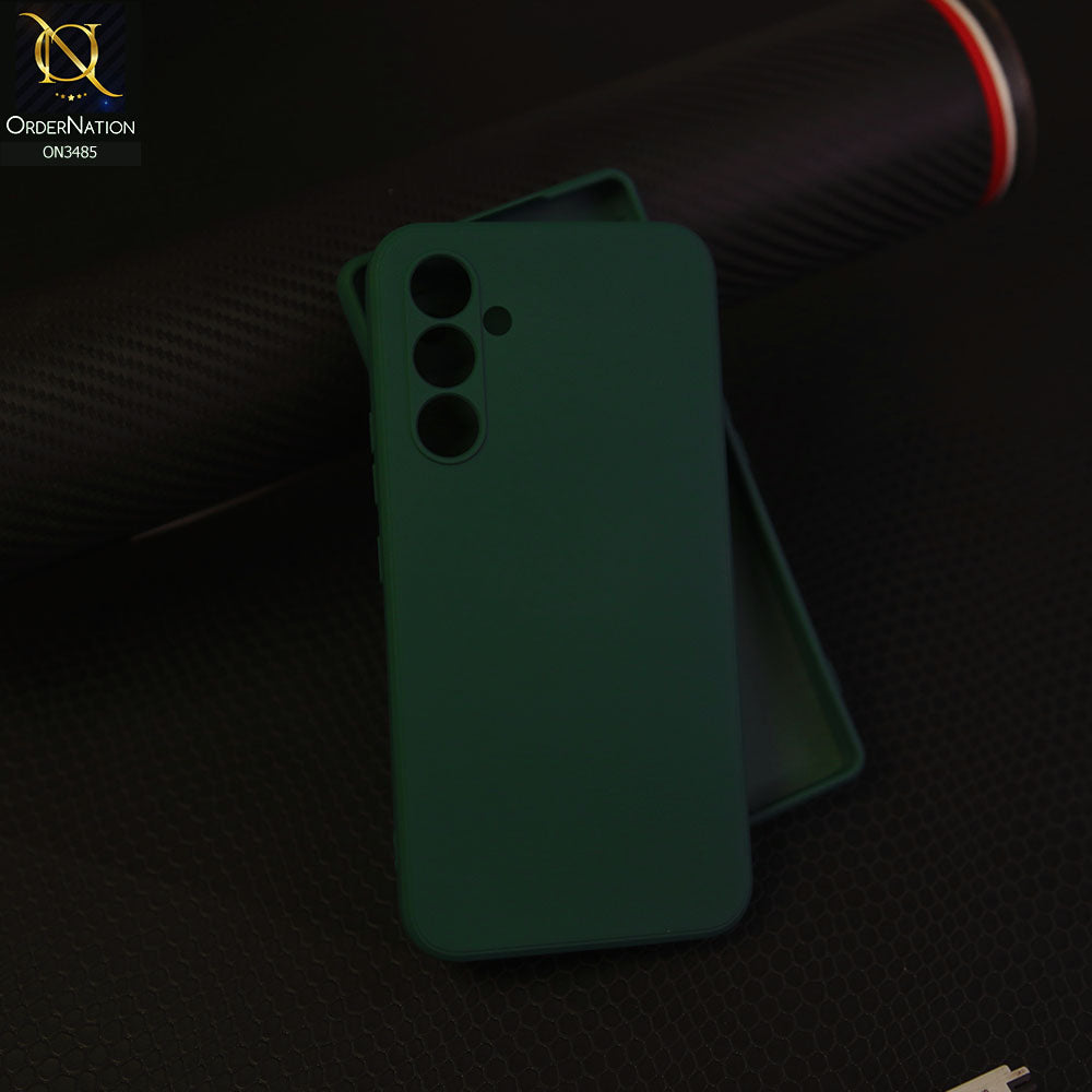 Samsung Galaxy A24 4G - Dark Green - ONation Silica Gel Series - HQ Liquid Silicone Elegant Colors Camera Protection Soft Case