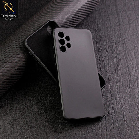 Samsung Galaxy A32 Cover - Black - ONation Daisy Series - HQ Liquid Silicone Elegant Colors Camera Protection Soft Case ( Fast Delivery )