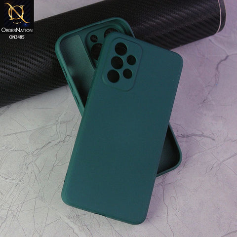 Samsung Galaxy A23 Cover - Dark Green - ONation Silica Gel Series - HQ Liquid Silicone Elegant Colors Camera Protection Soft Case