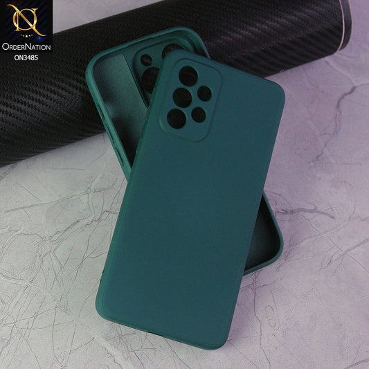 Samsung Galaxy A33 5G Cover - Dark Green - ONation Silica Gel Series - HQ Liquid Silicone Elegant Colors Camera Protection Soft Case