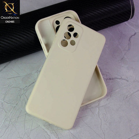 Samsung Galaxy A33 5G Cover - Off-White (Not Pure White) - ONation Daisy Series - HQ Liquid Silicone Elegant Colors Camera Protection Soft Case ( Fast Delivery )