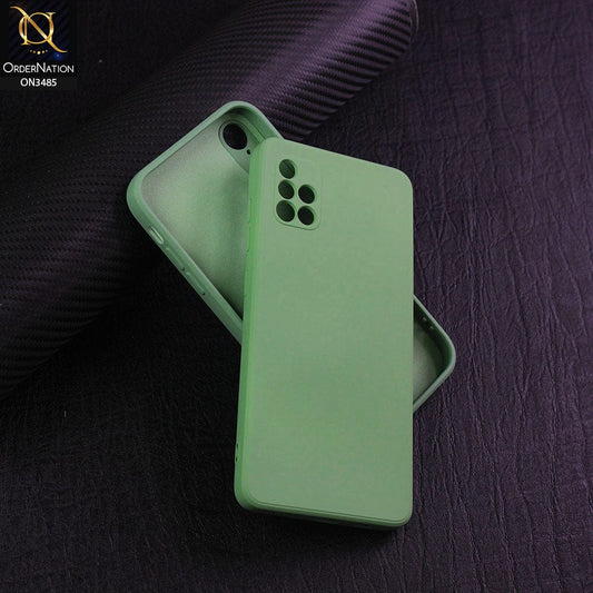Samsung Galaxy M31s Cover - Light Green - ONation Silica Gel Series - HQ Liquid Silicone Elegant Colors Camera Protection Soft Case