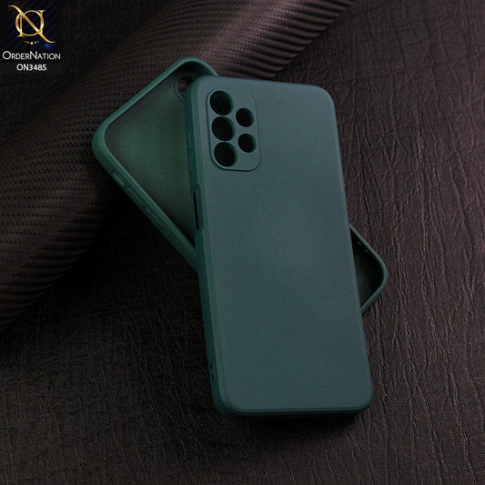 Samsung Galaxy A52 Cover - Dark Green - ONation Silica Gel Series - HQ Liquid Silicone Elegant Colors Camera Protection Soft Case u1