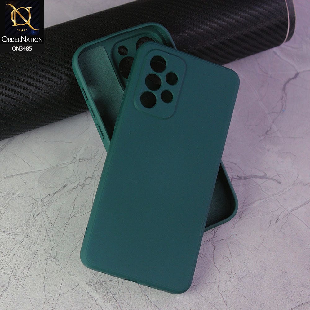 Samsung Galaxy A53 5G Cover - Dark Green - ONation Silica Gel Series - HQ Liquid Silicone Elegant Colors Camera Protection Soft Case