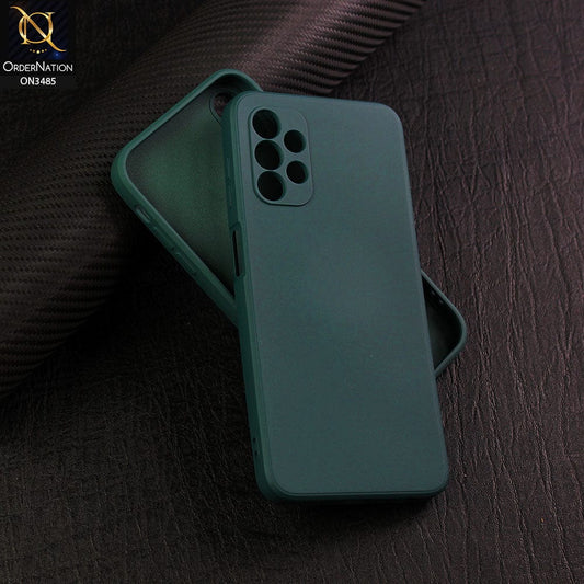 Samsung Galaxy A72 Cover - Dark Green - ONation Silica Gel Series - HQ Liquid Silicone Elegant Colors Camera Protection Soft Case