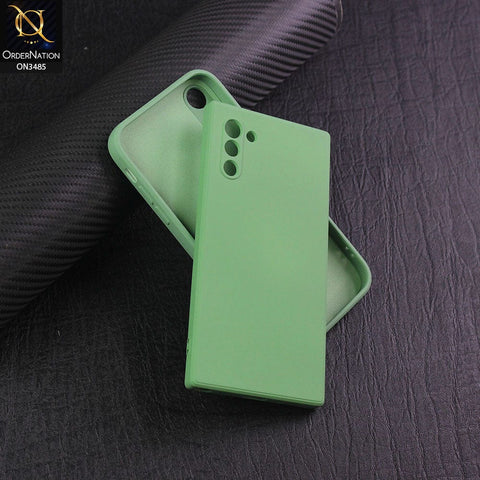 Samsung Galaxy Note 10 Cover - Light Green - ONation Silica Gel Series - HQ Liquid Silicone Elegant Colors Camera Protection Soft Case