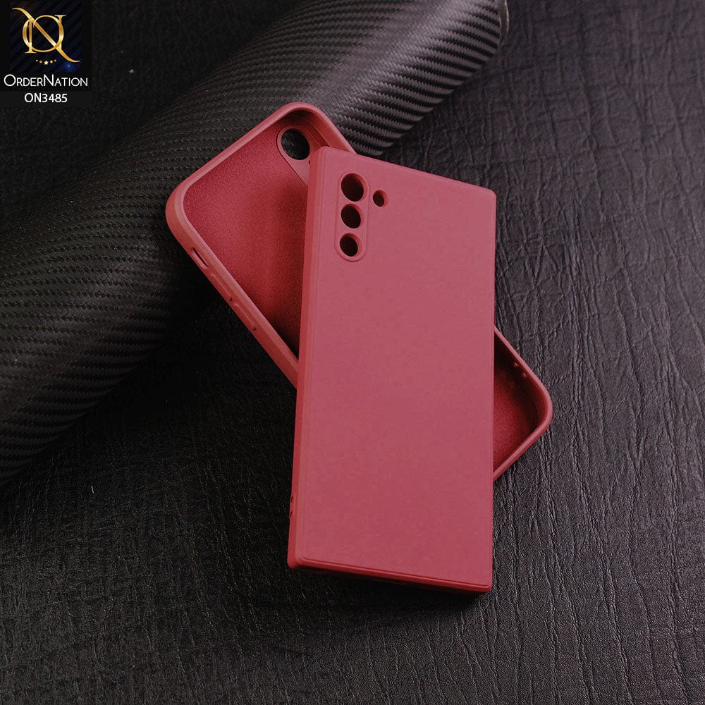 Samsung Galaxy Note 10 Cover - Red - ONation Silica Gel Series - HQ Liquid Silicone Elegant Colors Camera Protection Soft Case