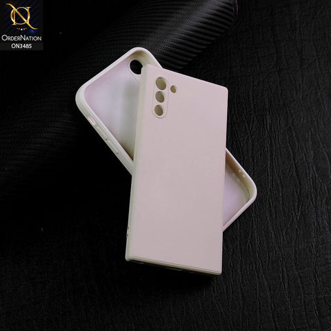 Samsung Galaxy Note 10 Cover - Off-White (Not Pure White) - ONation Bold Series - HQ Liquid Silicone Elegant Colors Camera Protection Soft Case ( Fast Delivery )