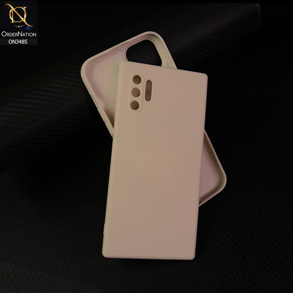 Samsung Galaxy Note 10 Pro Cover - Off White - ONation Silica Gel Series - HQ Liquid Silicone Elegant Colors Camera Protection Soft Case