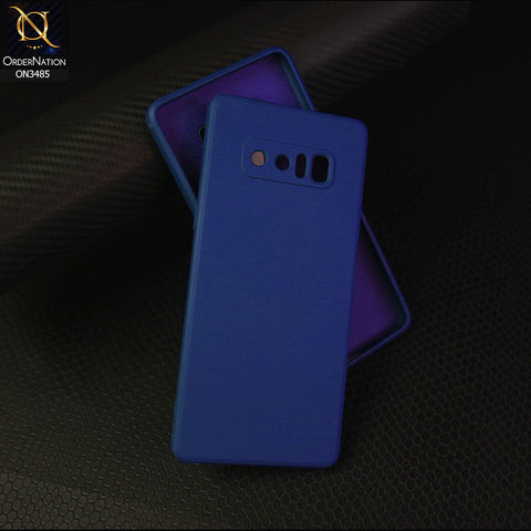 Samsung Galaxy Note 8 Cover - Blue - ONation Silica Gel Series - HQ Liquid Silicone Elegant Colors Camera Protection Soft Case