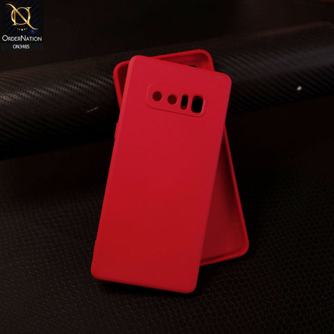 Samsung Galaxy Note 8 - Dark Red - ONation Silica Gel Series - HQ Liquid Silicone Elegant Colors Camera Protection Soft Case
