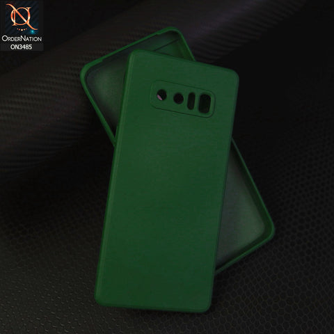 Samsung Galaxy Note 8 Cover - Dark Green - ONation Silica Gel Series - HQ Liquid Silicone Elegant Colors Camera Protection Soft Case