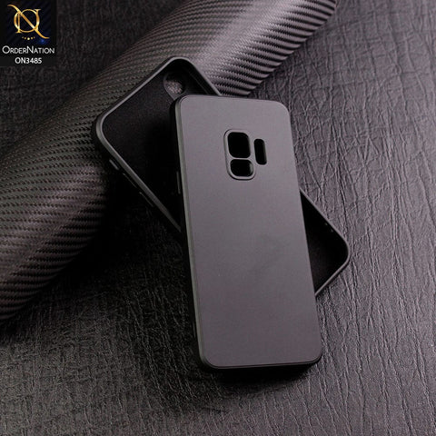 Samsung Galaxy S9 Cover - Black - ONation Silica Gel Series - HQ Liquid Silicone Elegant Colors Camera Protection Soft Case