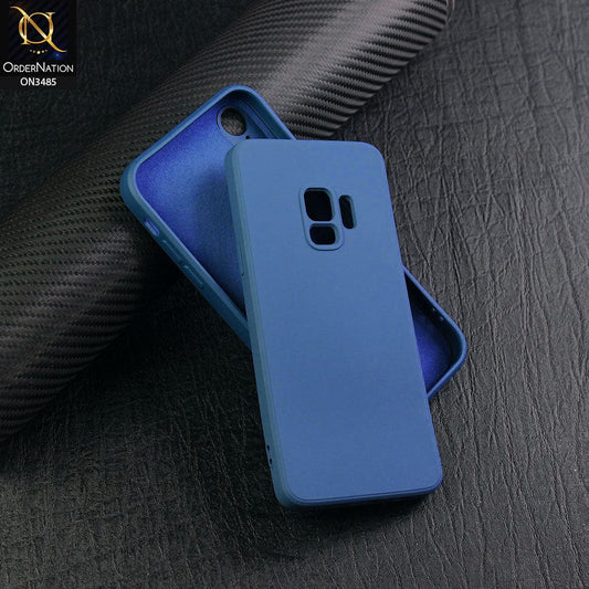 Samsung Galaxy S9 Cover - Blue - ONation Silica Gel Series - HQ Liquid Silicone Elegant Colors Camera Protection Soft Case