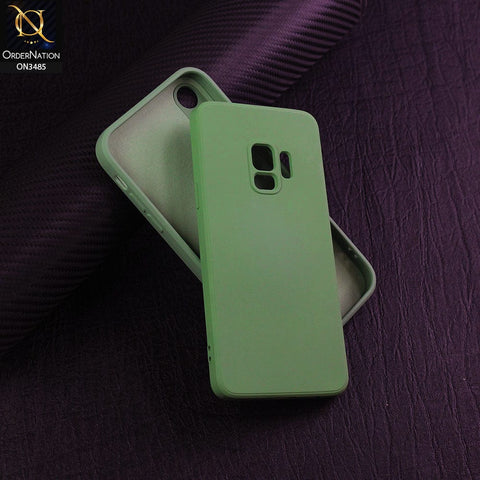 Samsung Galaxy S9 Cover - Light Green - ONation Silica Gel Series - HQ Liquid Silicone Elegant Colors Camera Protection Soft Case