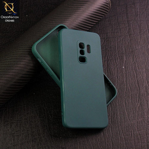 Samsung Galaxy S9 Plus Cover - Dark Green - ONation Silica Gel Series - HQ Liquid Silicone Elegant Colors Camera Protection Soft Case