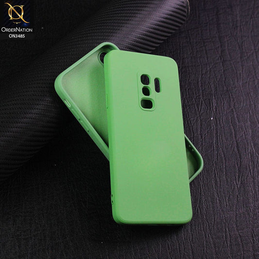 Samsung Galaxy S9 Plus Cover - Light Green - ONation Silica Gel Series - HQ Liquid Silicone Elegant Colors Camera Protection Soft Case