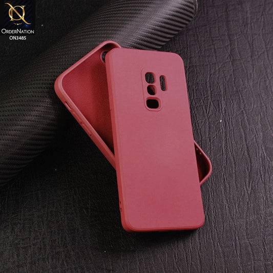 Samsung Galaxy S9 Plus Cover - Red - ONation Silica Gel Series - HQ Liquid Silicone Elegant Colors Camera Protection Soft Case