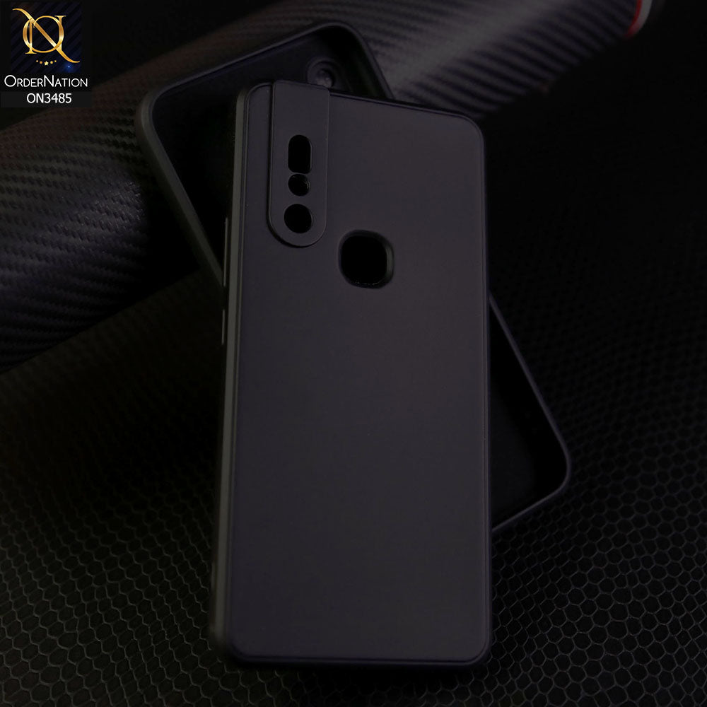 Vivo V15 Cover - Black - ONation Silica Gel Series - HQ Liquid Silicone Elegant Colors Camera Protection Soft Case