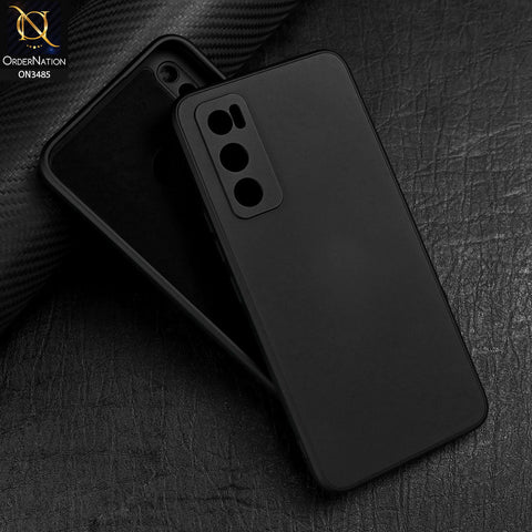 Vivo V20 SE Cover - Black - ONation Silica Gel Series - HQ Liquid Silicone Elegant Colors Camera Protection Soft Case