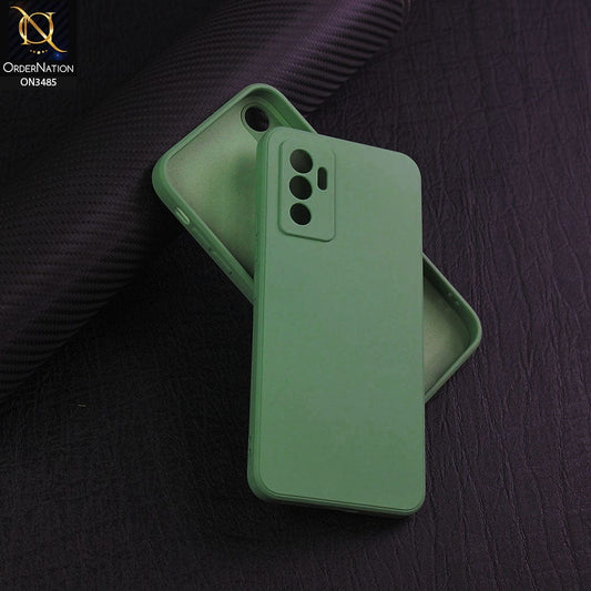 Vivo S10e Cover - Light Green - ONation Silica Gel Series - HQ Liquid Silicone Elegant Colors Camera Protection Soft Case